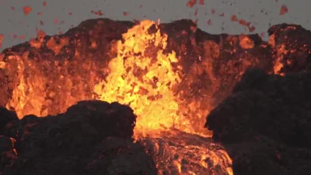 ゲルディンガダル島の火山噴火2021 — ストック動画