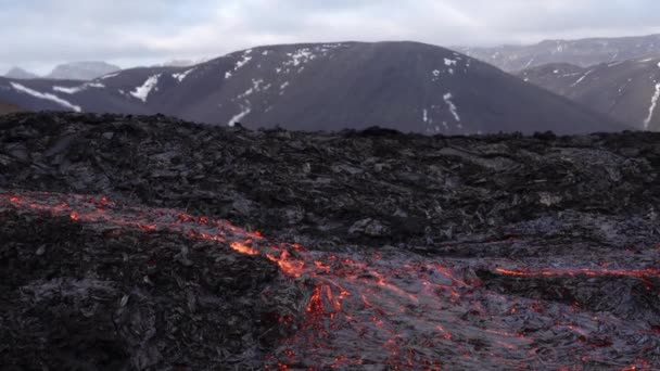Erupție Vulcanică Geldingadal Islanda 2021 — Videoclip de stoc