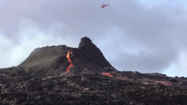Volcanic Eruption Geldingadal Iceland 2021 — стокове відео