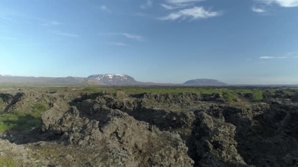 Aerial Footage Hverir Geothermal Area Myvatn Iceland — Stock video