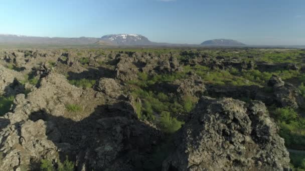 Aerial Footage Hverir Geothermal Area Myvatn Iceland — 비디오