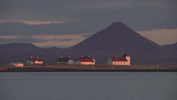 Scenic Coastal Landscapes Reykjavik Iceland — Vídeos de Stock