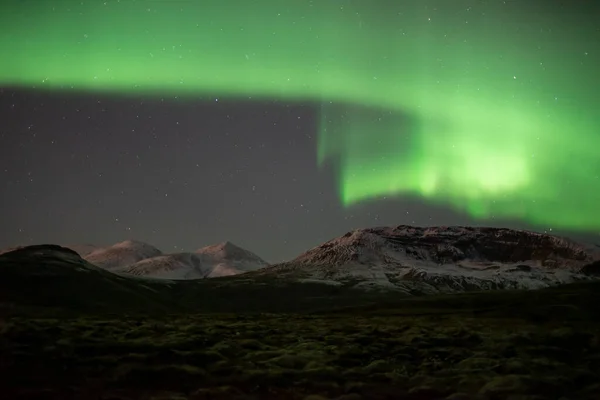 Krajina Aurora Borealis Islandu — Stock fotografie
