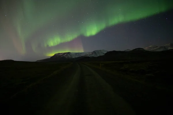 Aurora Borealis Landscapes Iceland — 스톡 사진
