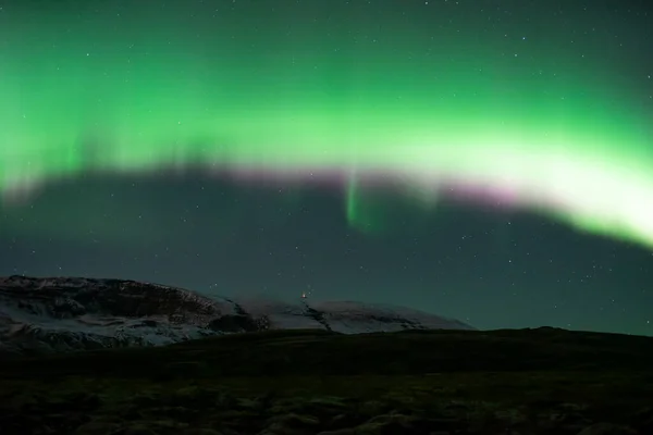 Aurora Borealis Landscapes Iceland — Foto Stock