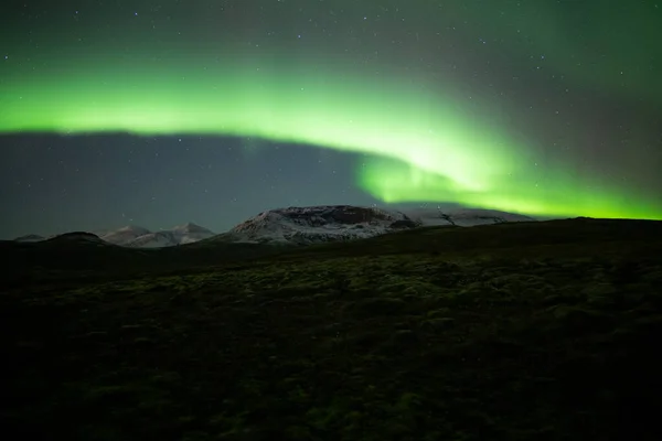 Krajina Aurora Borealis Islandu — Stock fotografie