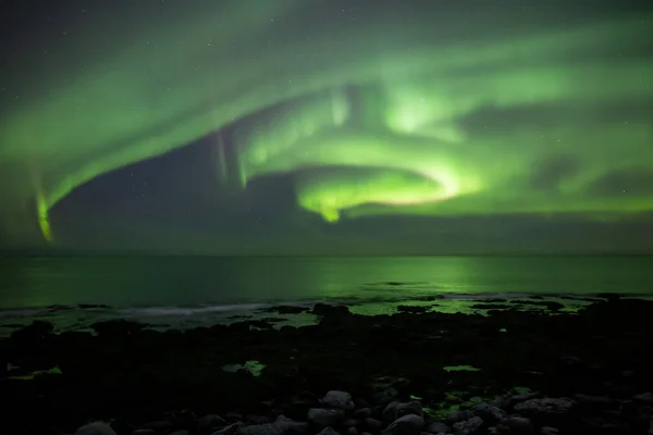 Paesaggi Aurora Borealis Islanda — Foto Stock