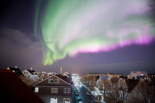Aurora Borealis Landscapes Iceland — Stockfoto