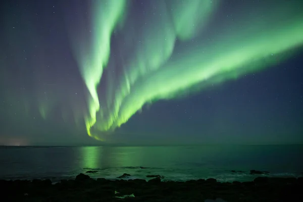 Aurora Borealis Landscapes Iceland — Stockfoto