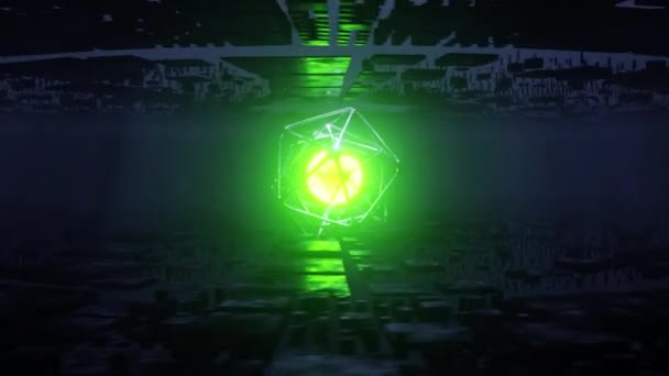 Animación Ciencia Ficción Distopía Alienígena Bucle Sin Fisuras — Vídeo de stock