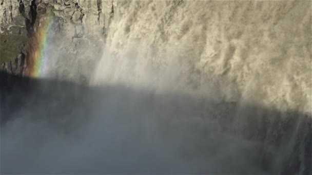 Machtigste Waterval Van Europa Dettifoss Ijsland — Stockvideo