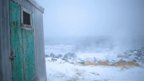 Zimní Krajiny Arktického Ostrova Island — Stock video