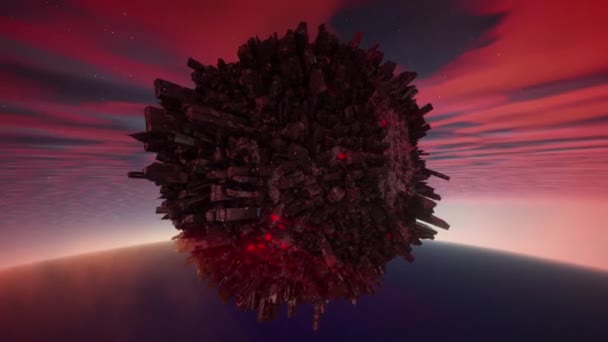 Абстрактна Анімація Науково Фантастична Дистопія Інопланетних Світів — стокове відео