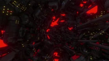 3D soyut animasyon bilim kurgu distopya uzaylı dünyaları
