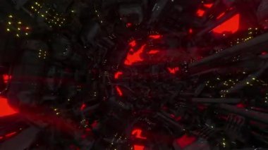 3D soyut animasyon bilim kurgu distopya uzaylı dünyaları