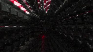 3D soyut animasyon bilim kurgu distopya uzaylı dünyaları