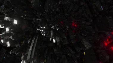 3D soyut animasyon bilim kurgu distopya uzaylı dünyaları
