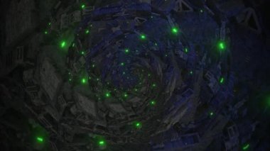 3D soyut animasyon bilim kurgu distopya uzaylı dünyaları