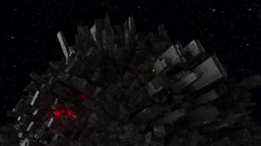 3D soyut animasyon bilim kurgu distopya uzaylı dünyaları