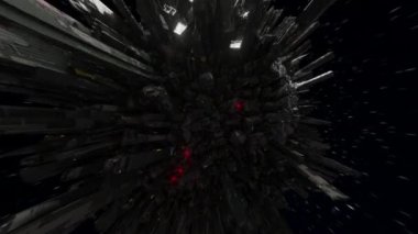 3D soyut animasyon bilim kurgu distopya uzaylı dünyaları