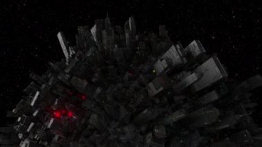 3D soyut animasyon bilim kurgu distopya uzaylı dünyaları