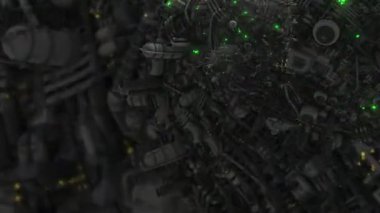 3D soyut animasyon bilim kurgu distopya uzaylı dünyaları