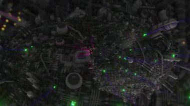 3D soyut animasyon bilim kurgu distopya uzaylı dünyaları