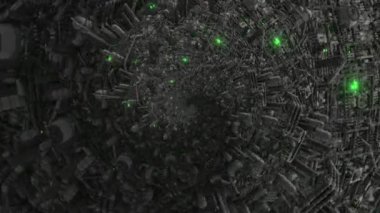 3D soyut animasyon bilim kurgu distopya uzaylı dünyaları