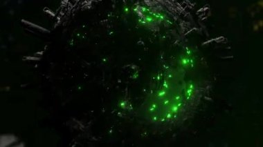 3D soyut animasyon bilim kurgu distopya uzaylı dünyaları