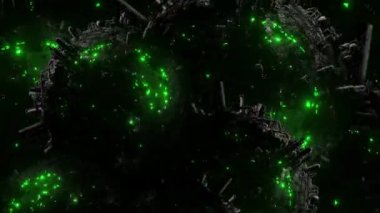3D soyut animasyon bilim kurgu distopya uzaylı dünyaları
