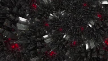 3D soyut animasyon bilim kurgu distopya uzaylı dünyaları