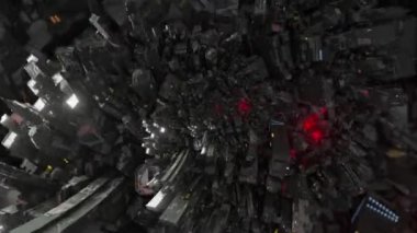 3D soyut animasyon bilim kurgu distopya uzaylı dünyaları