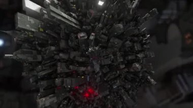 3D soyut animasyon bilim kurgu distopya uzaylı dünyaları