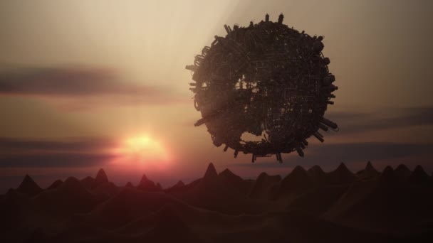 Abstracto Animación Sci Distopía Mundos Alienígenas — Vídeo de stock