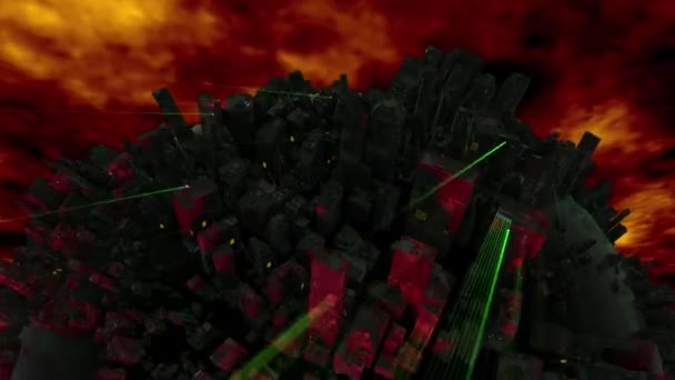 Animation Abstraite Science Fiction Dystopie Mondes Étrangers — Video