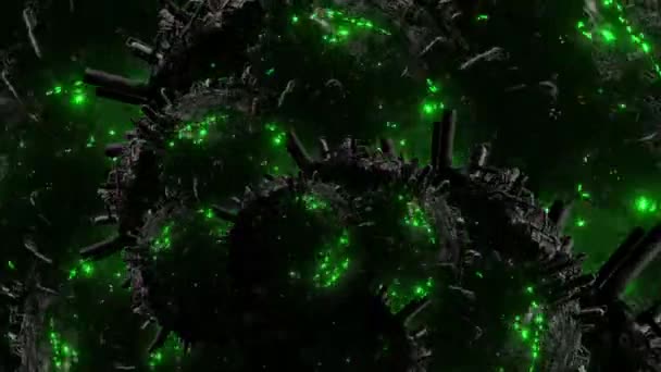 Animação Abstrata Sci Distopia Mundos Alienígenas — Vídeo de Stock