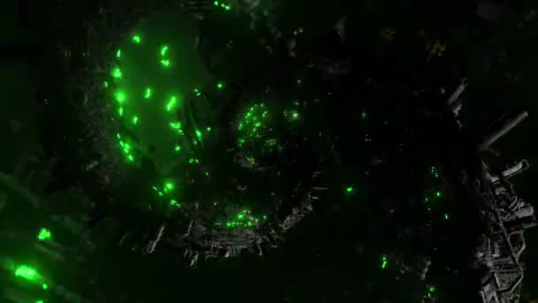 Abstrakt Animation Sci Dystopi Främmande Världar — Stockvideo