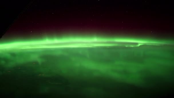 Aufnahmen Von Der Internationalen Raumstation Die Die Erde Umkreist — Stockvideo
