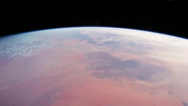 Cebelitarık Spanya Dünya Nın Yörüngesindeki Uluslararası Uzay Stasyonu Ndan Görüldü — Stok video