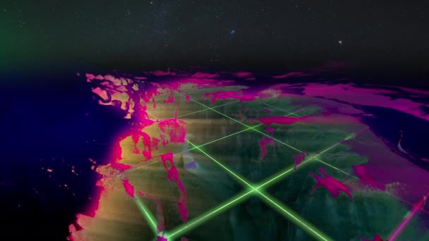 Abstract Psychedelische Landschappen Gemaakt Van Ijslandse Drone Beelden — Stockvideo