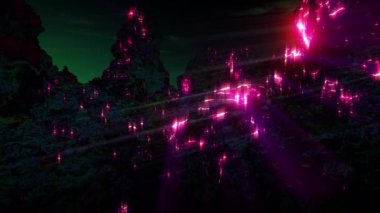 İzlanda insansız hava aracı görüntülerinden yapılan soyut psikedelik manzaralar