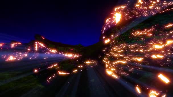 Абстрактні Психоделічні Пейзажі Зроблені Ісландських Безпілотних Кадрів — стокове відео