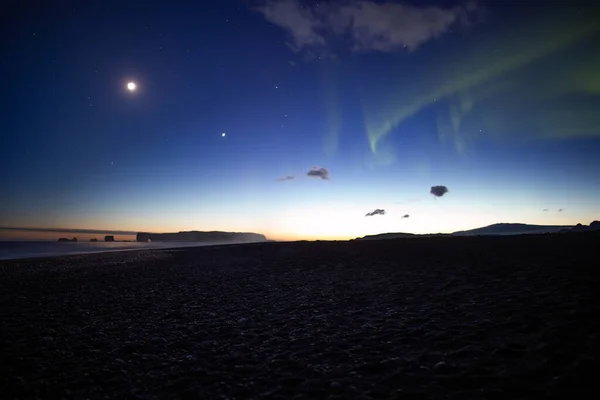 Aurora Borealis Krajobraz Strzał Islandii — Zdjęcie stockowe