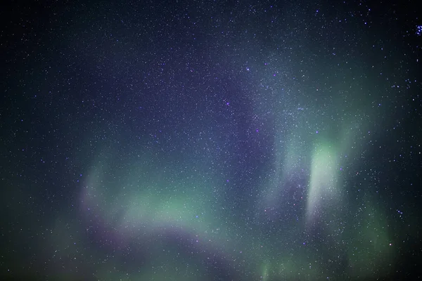 Aurora Borealis Τοπίο Γυρίστηκε Στην Ισλανδία — Φωτογραφία Αρχείου