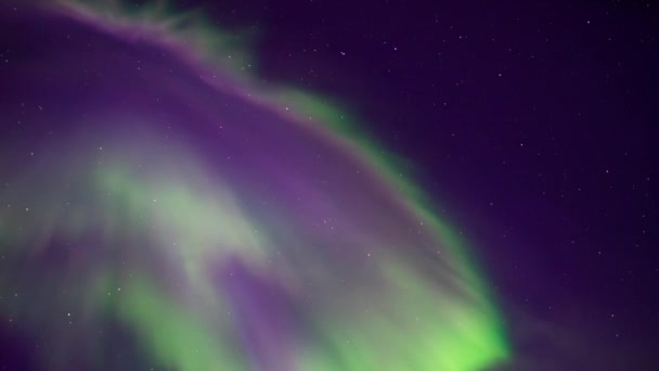 Aurora Boreal Hermosa Islandia — Vídeos de Stock
