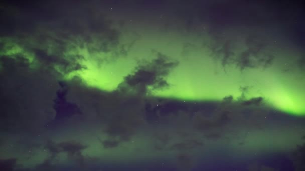 Aurora Borealis Aus Dem Schönen Island — Stockvideo