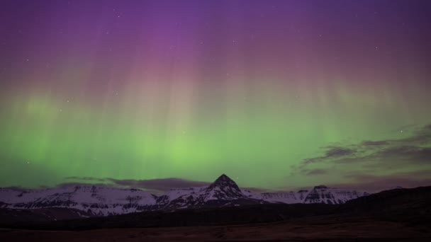 Aurora Borealis Прекрасної Ісландії — стокове відео