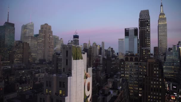 Manhattan Nyc Crépuscule Haut — Video