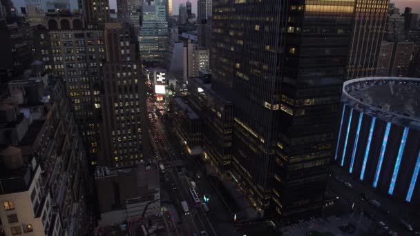 Manhattan Nyc Crépuscule Haut — Video