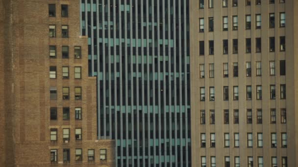 Padrões Construção Estreitamente Cortados Manhattan — Vídeo de Stock
